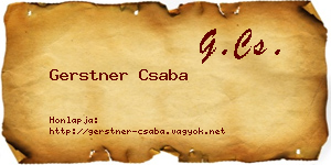 Gerstner Csaba névjegykártya